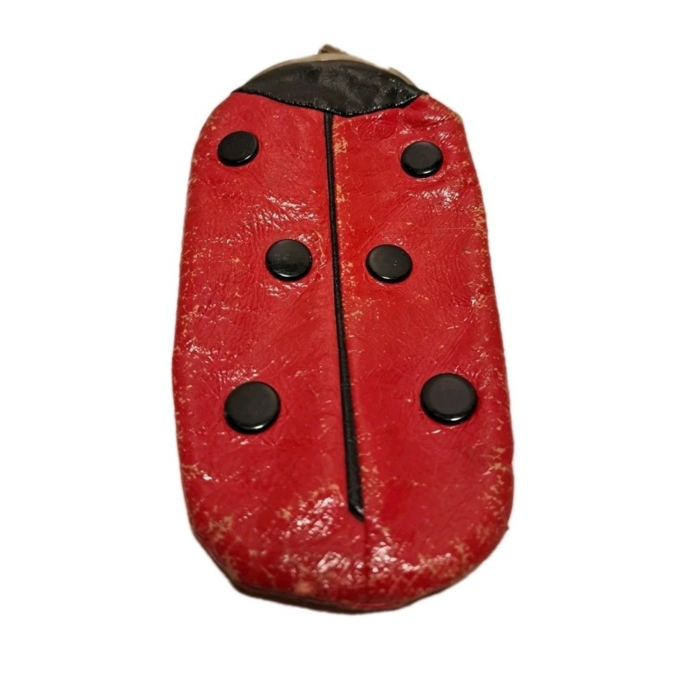Vintage Lady Bug Coin Lipstick Make up - Tobacco Product Holder/Purse With Clasp